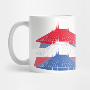 Space Mountain - Fourth of July - Red White and Blue Mug